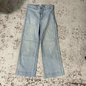 Gap High Rise Stride Ankle Wide Jeans - Light Wash/Size 2 or 26